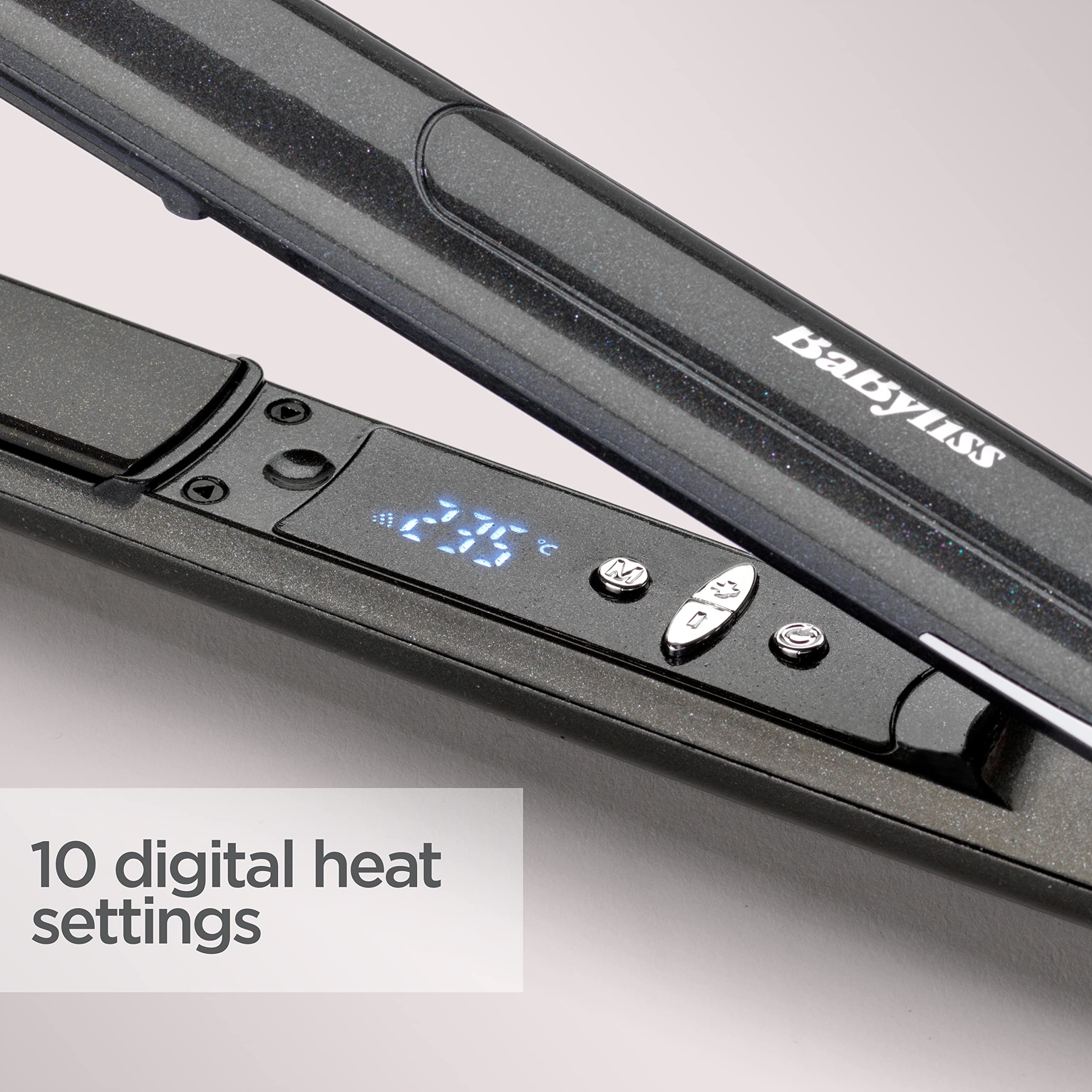 BaByliss Platinum Diamond Infused Hair Straightener | Smooth & Rapid Styling With 24mm Elongated Ceramic Plates | 10 Heat Settings Up to 235°C | Ionic Frizz Control & Auto Shut Off BaByliss Platinum Diamond Infused Hair Straightener | Smooth & Rapid Styling With 24mm Elongated Ceramic Plates | 10 Heat Settings Up to 235°C | Ionic Frizz Control & Auto Shut Off